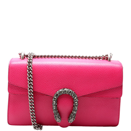 400249 Dionysus Leather Shoulder Small Pink