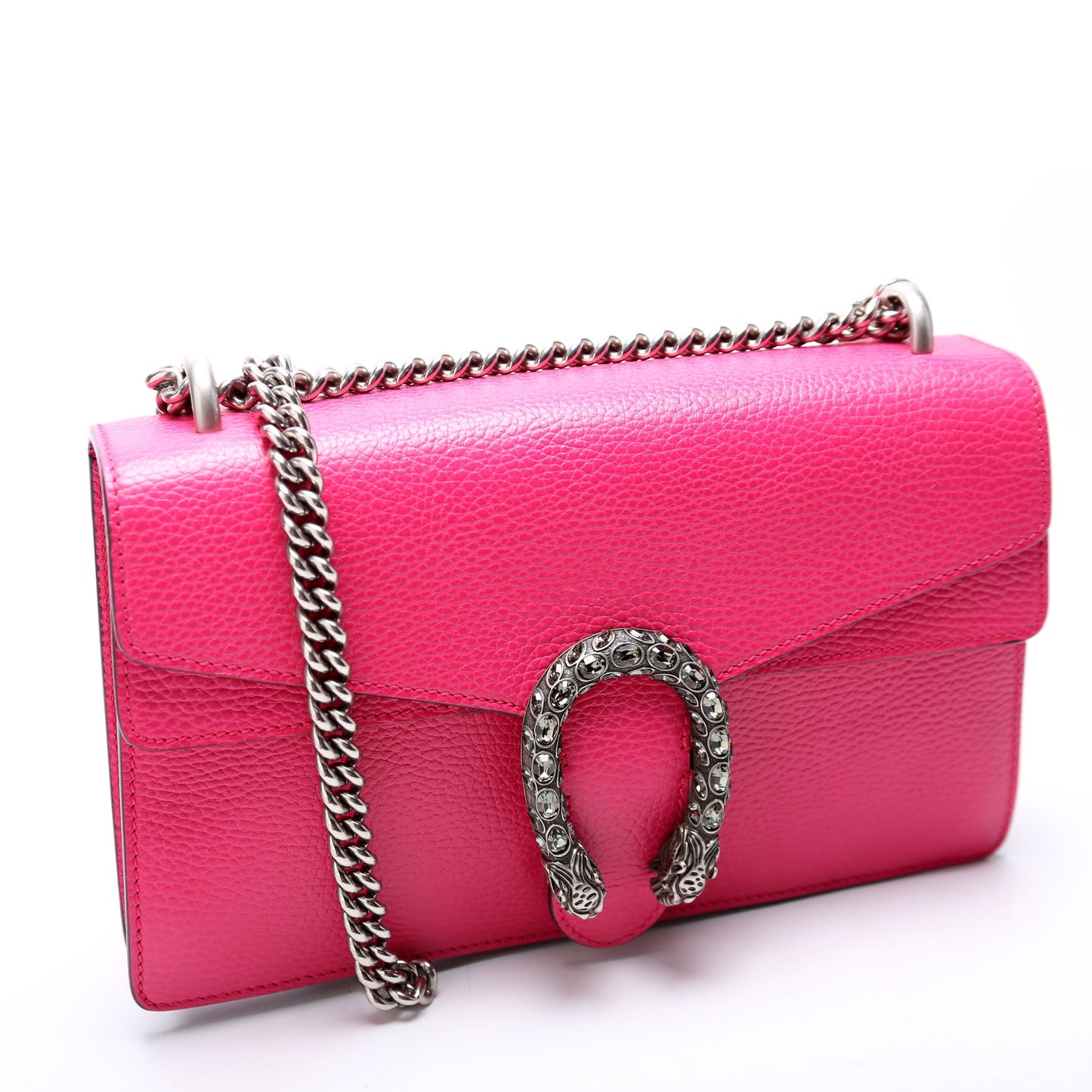 400249 Dionysus Leather Shoulder Small Pink