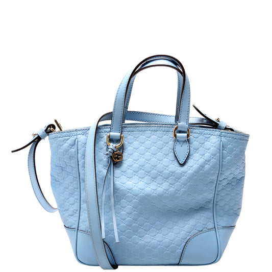 449241 Micro Guccissima Bree Small Tote Blue