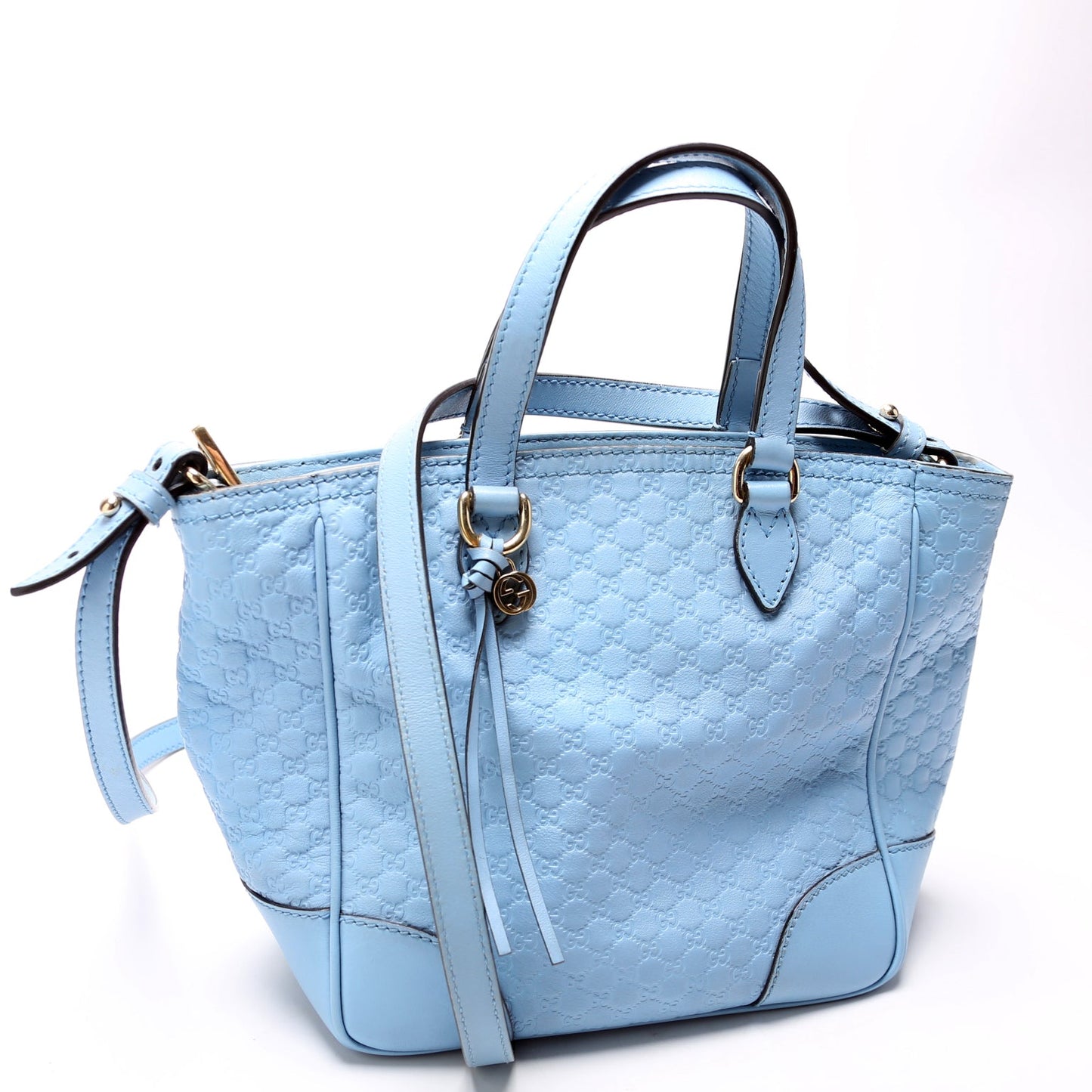 449241 Micro Guccissima Bree Small Tote Blue