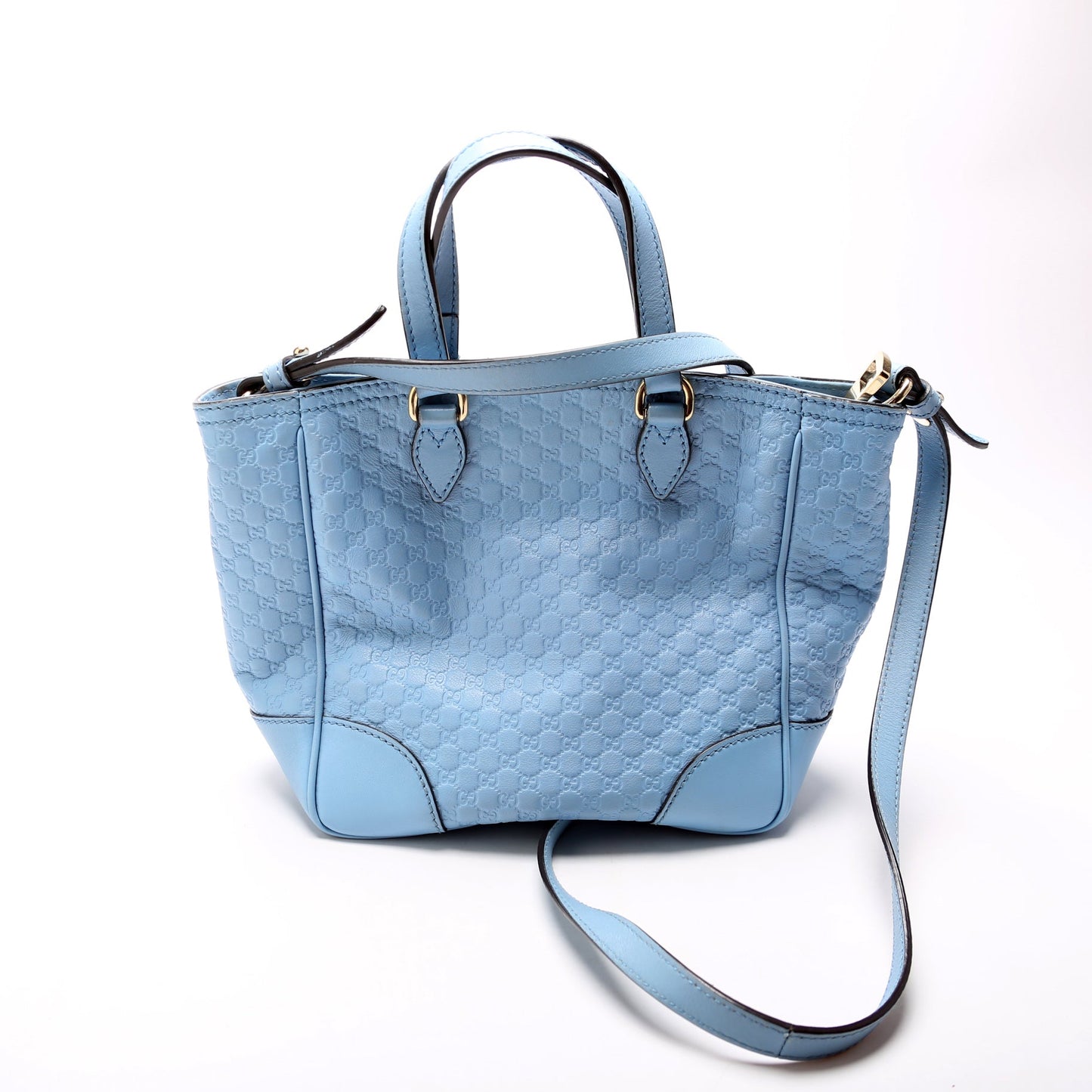 449241 Micro Guccissima Bree Small Tote Blue