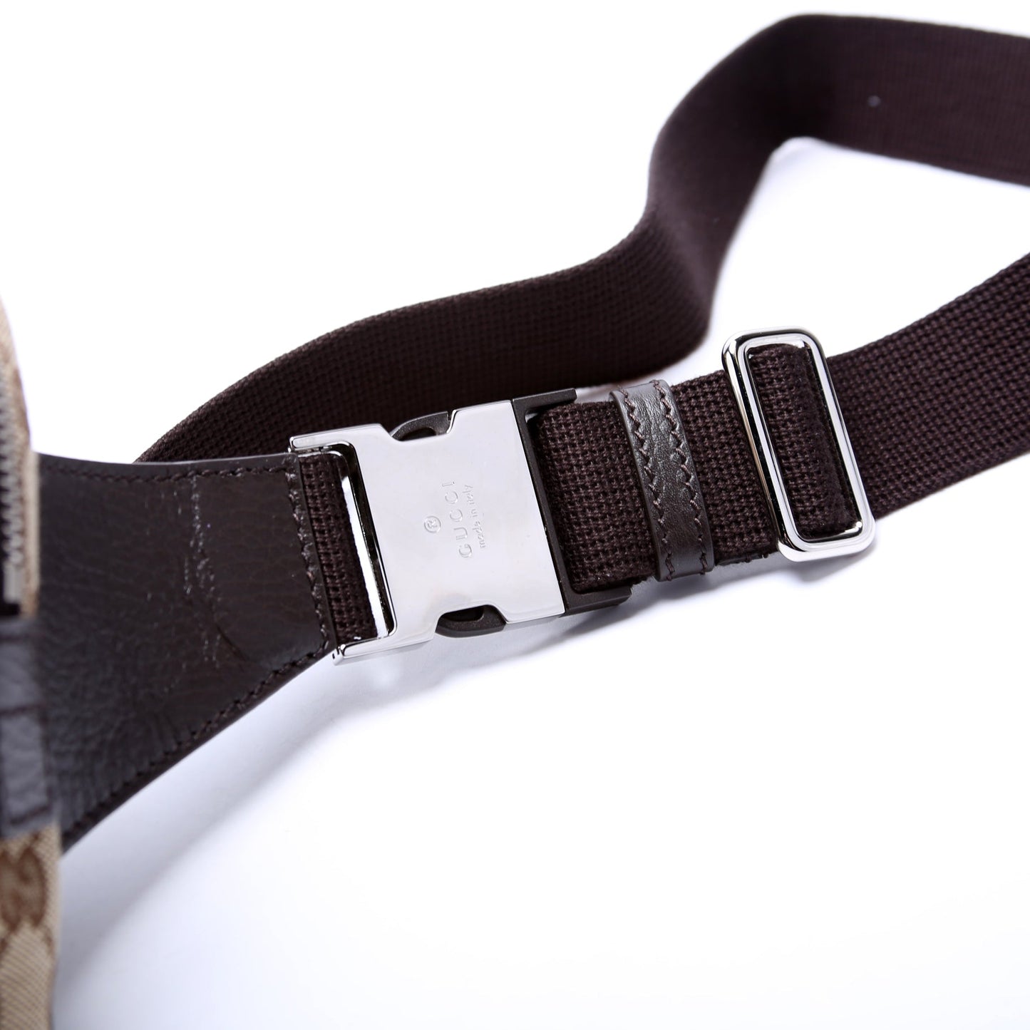 449174 GG Canvas Belt Bag Brown