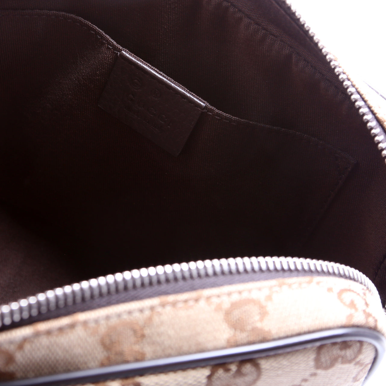 449174 GG Canvas Belt Bag Brown