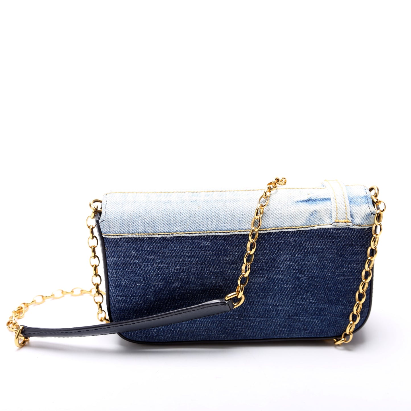 DG Girls Denim Small Crossbody Blue/Gold