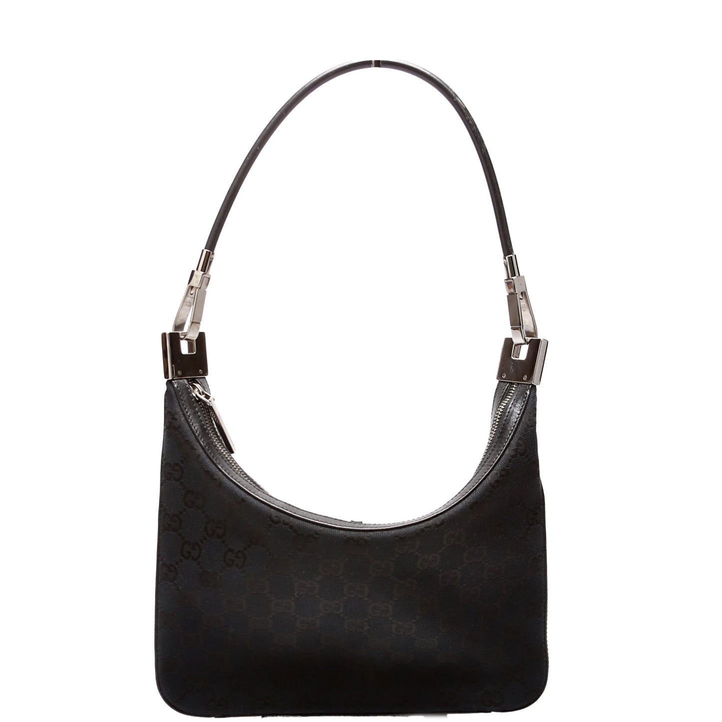 001 3812 GG Canvas Small Hobo Black