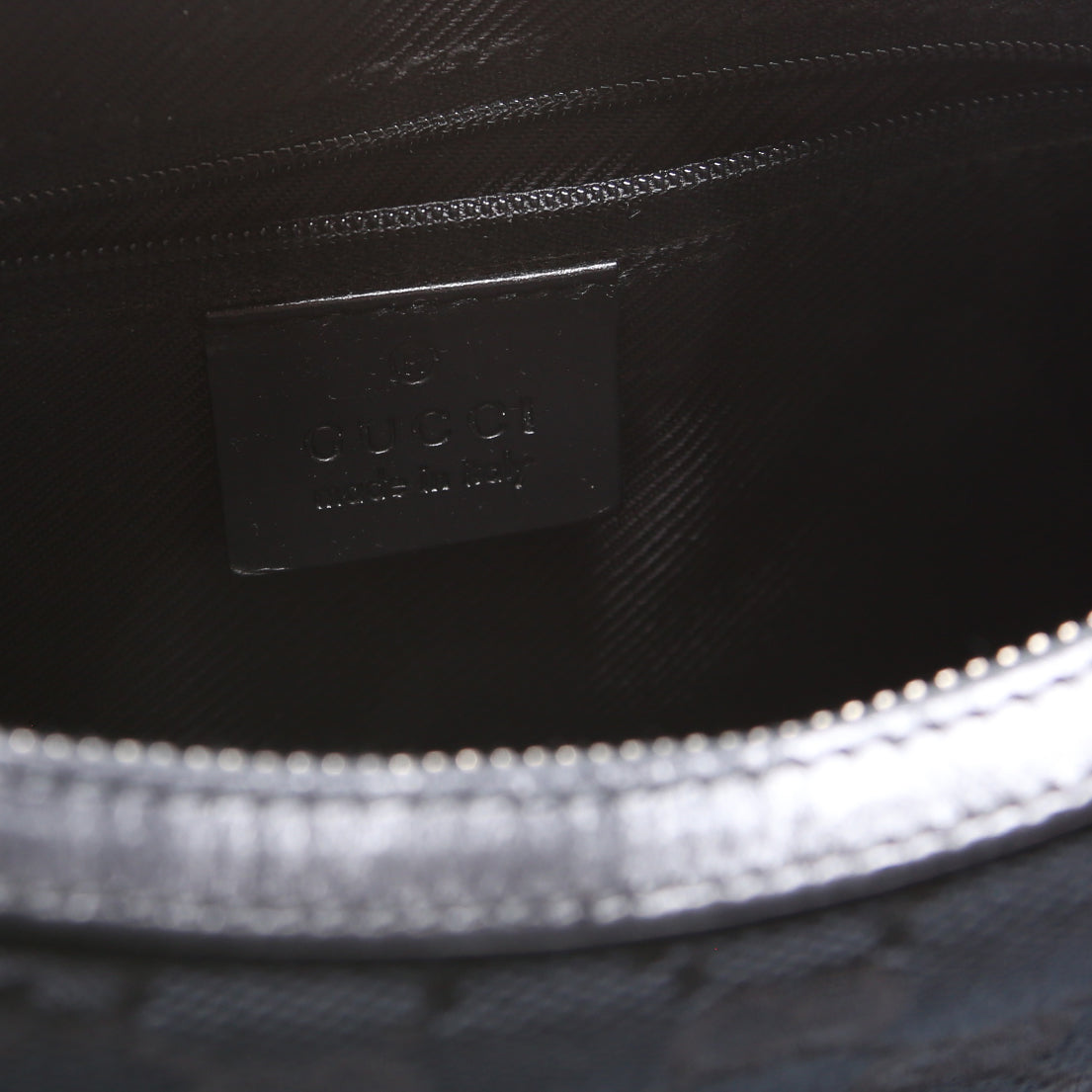 001 3812 GG Canvas Small Hobo Black
