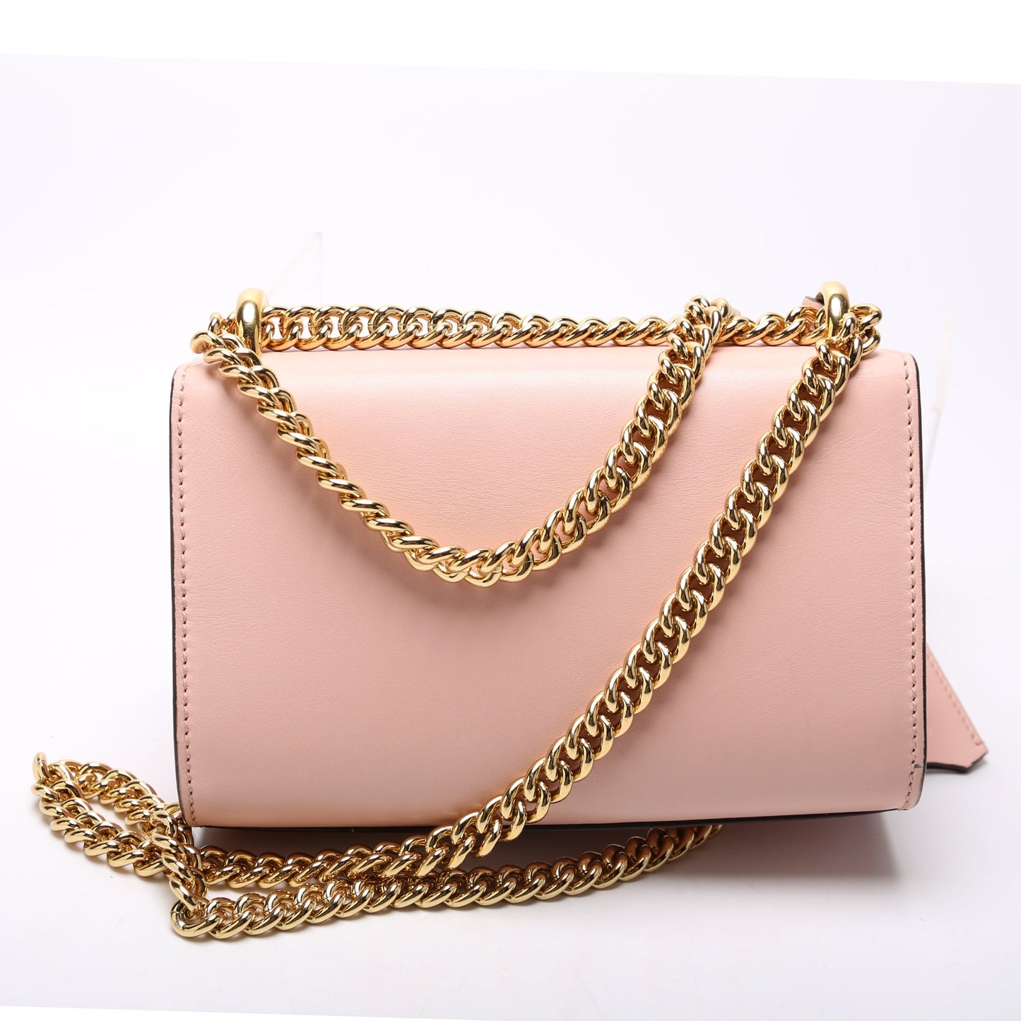 432182 Padlock Embroidered Star Leather Small Pink