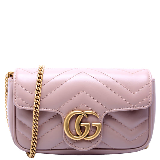 476433 Marmont Leather Super Mini Flap Tan