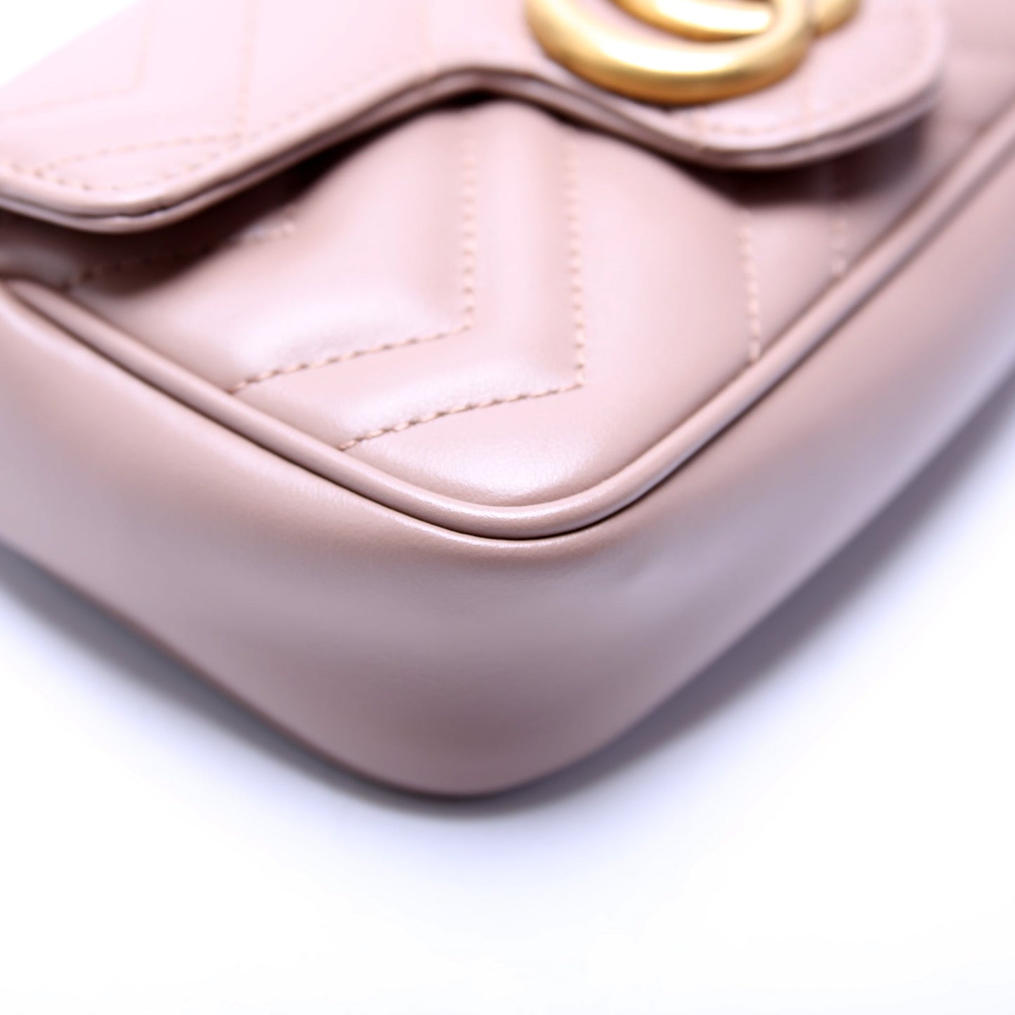 476433 Marmont Leather Super Mini Flap Tan