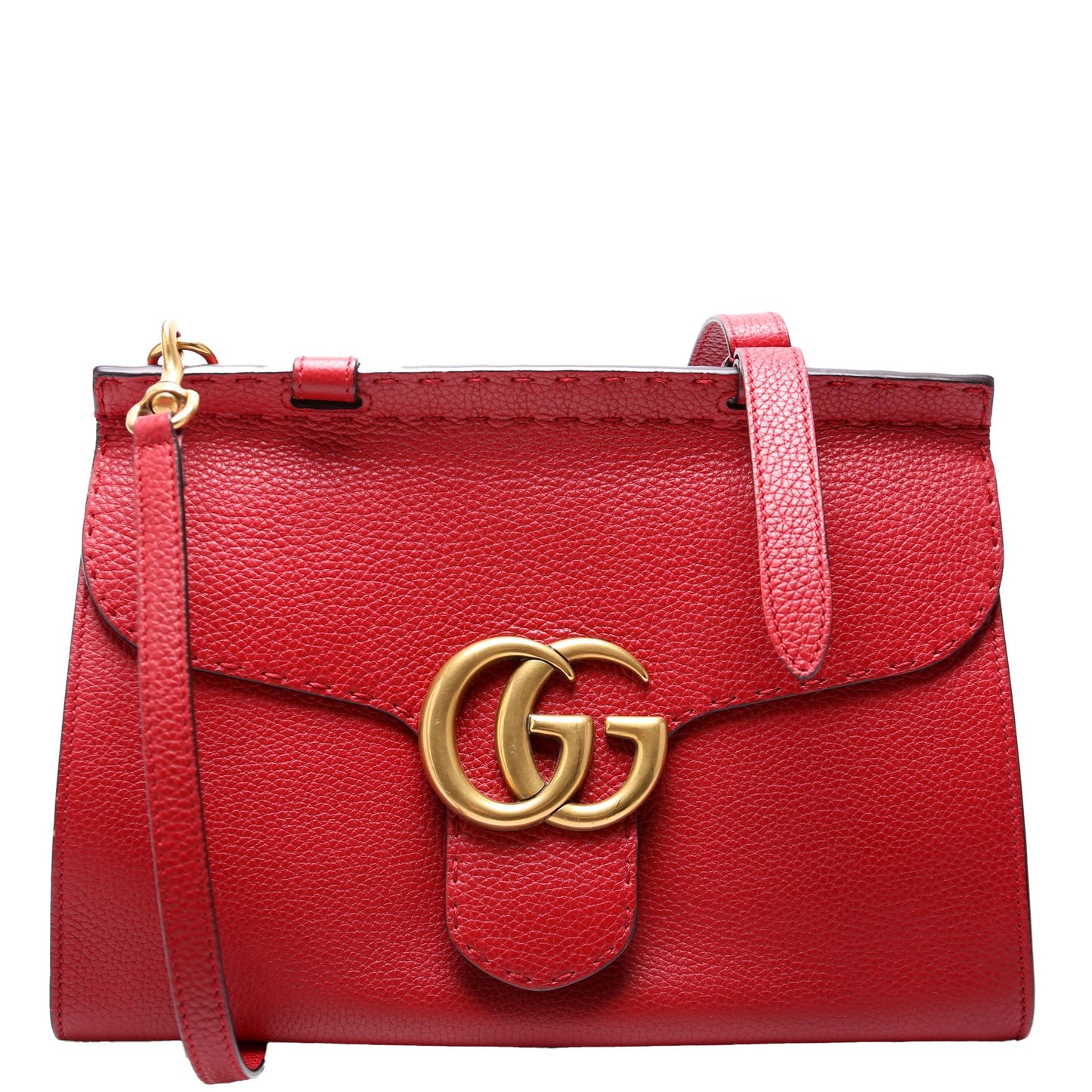 421890 Marmont Top Handle Small Red