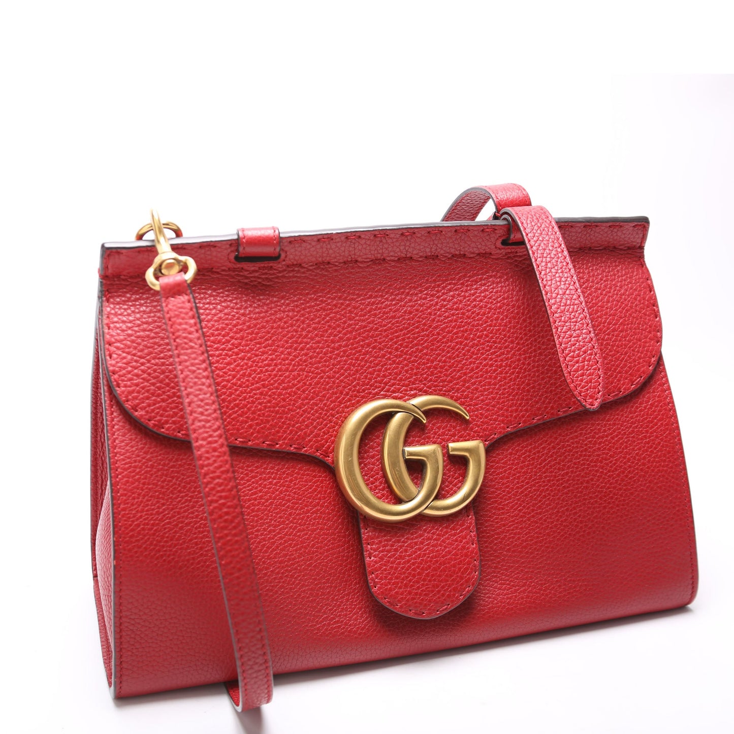 421890 Marmont Top Handle Small Red