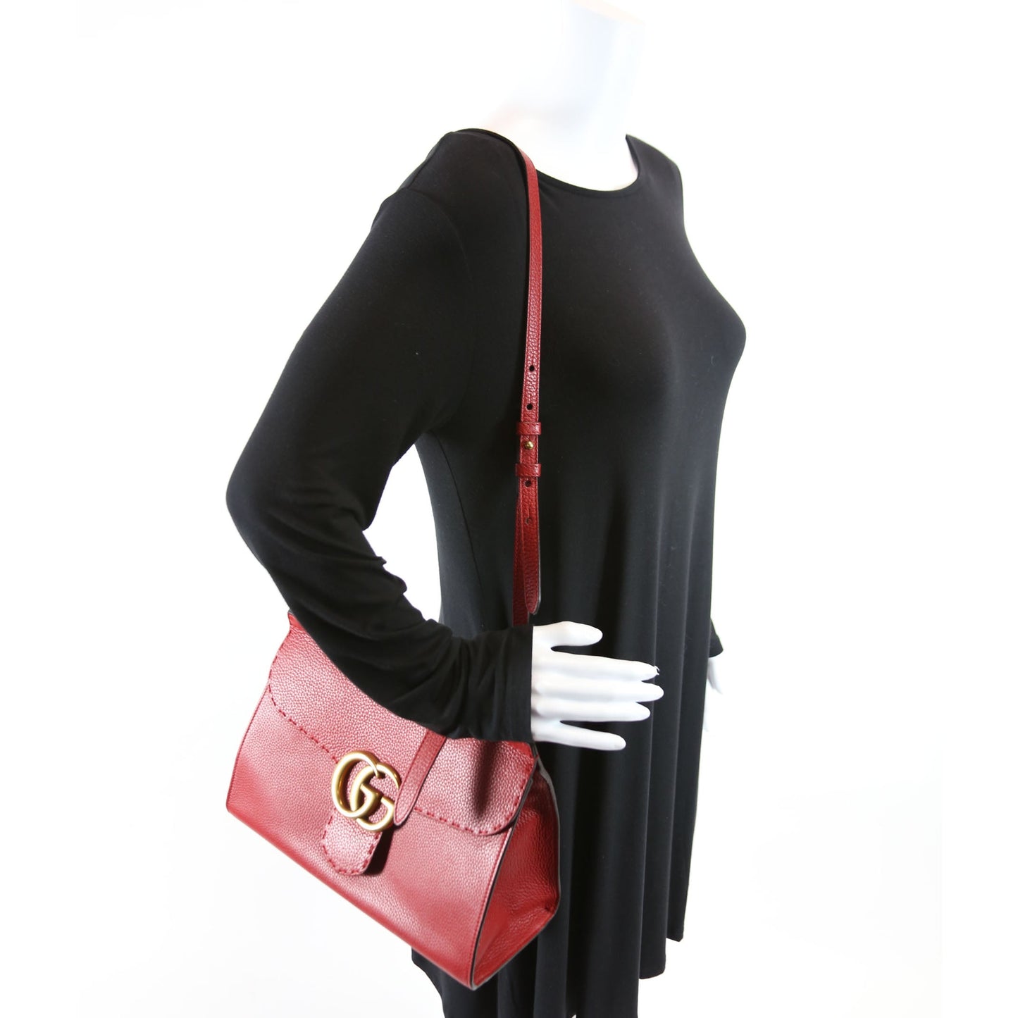 421890 Marmont Top Handle Small Red