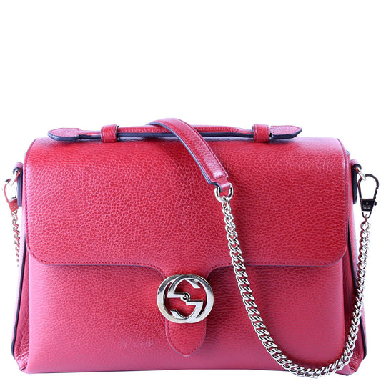 510306 Large Interlocking GG Shoulder Bag Red