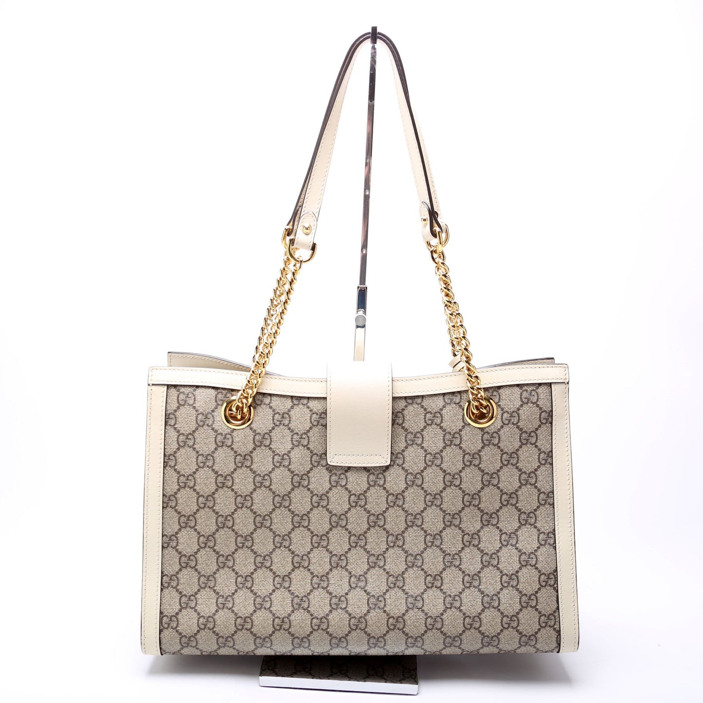 479197 Padlock GG Shoulder Medium White