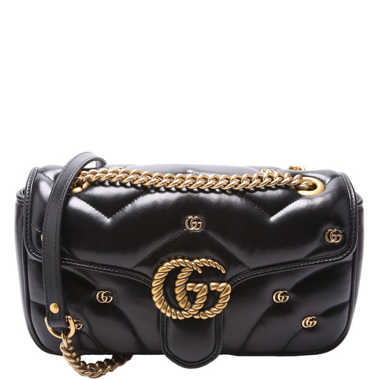 443497 Marmont Double G Studs Black