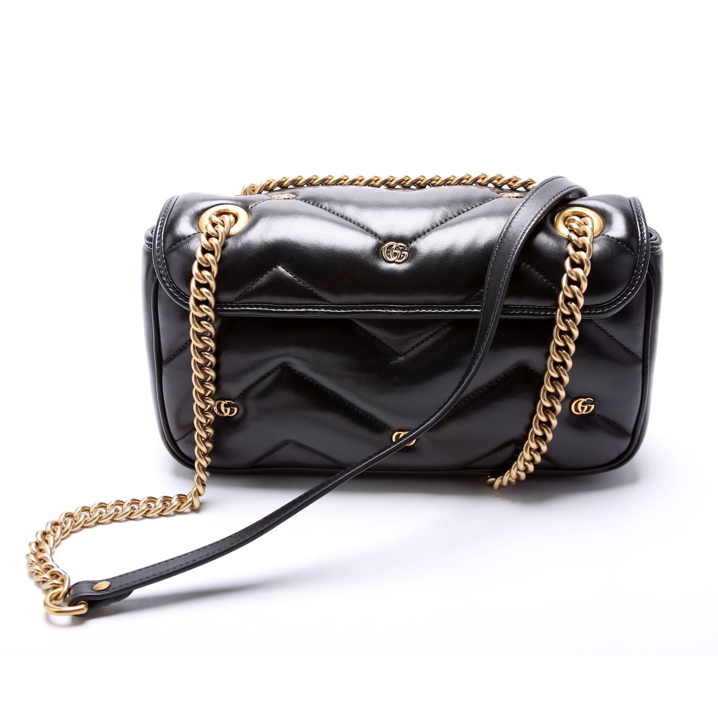 443497 Marmont Double G Studs Black
