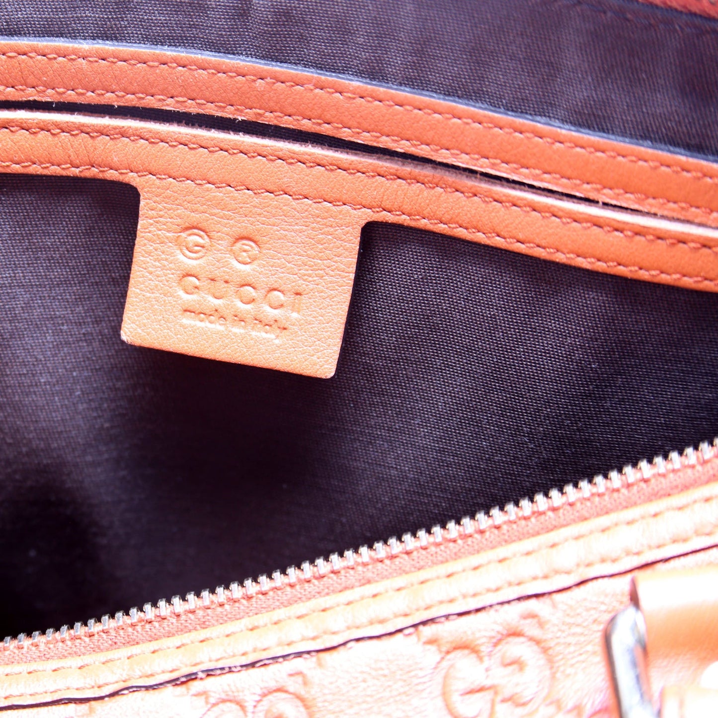 265697 Guccissima Joy Boston Bag Orange