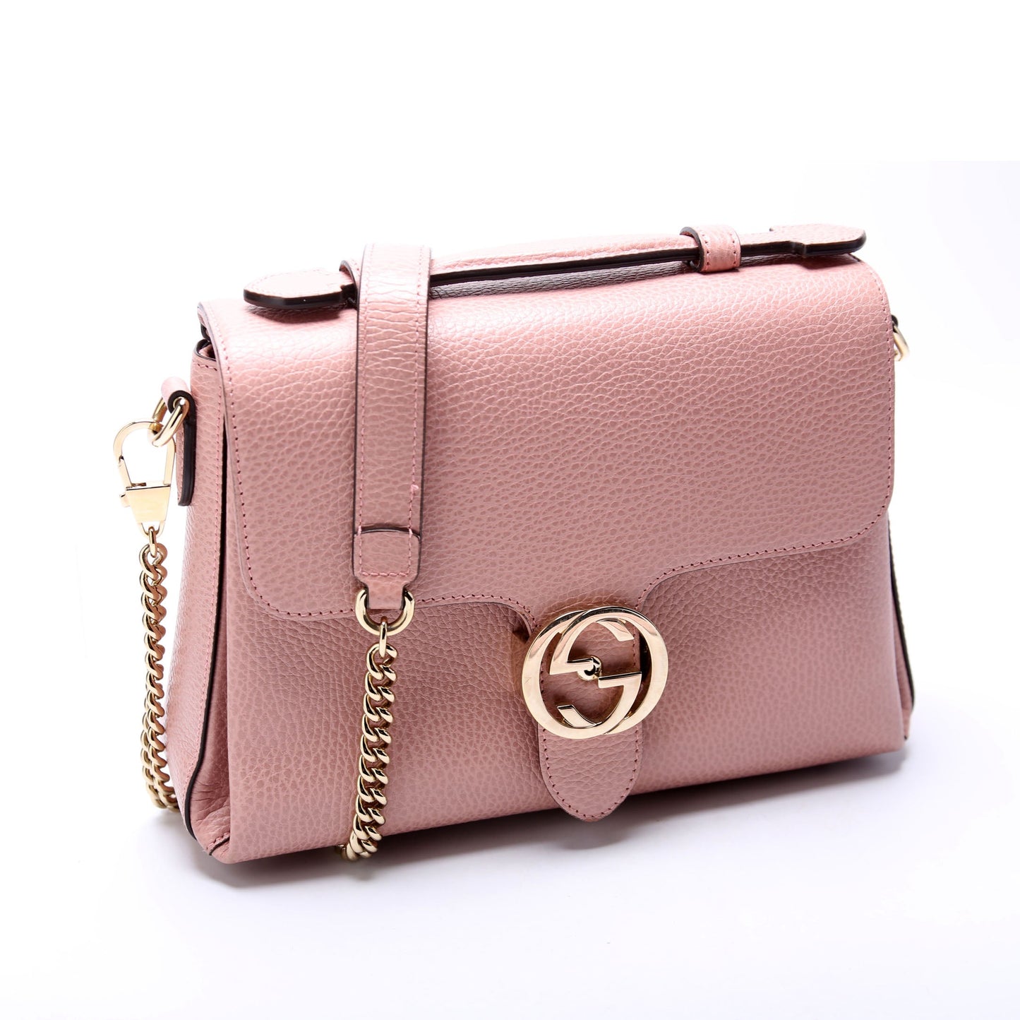 510302 Medium Interlocking Satchel Pink