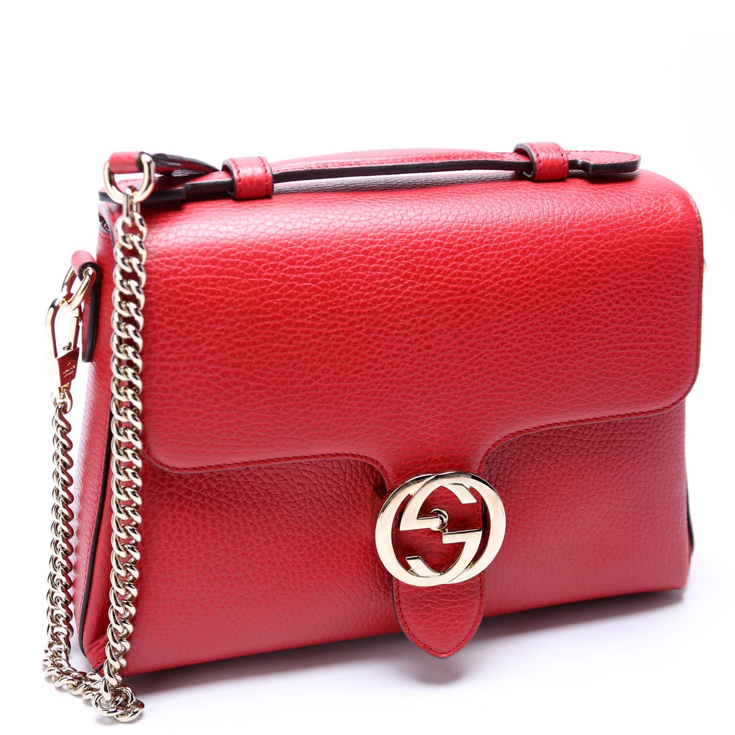 510302 Medium Interlocking Satchel Red