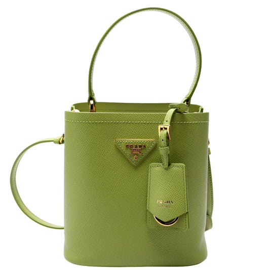 1BA217 Saffiano Cuir Small Panier Bag Green