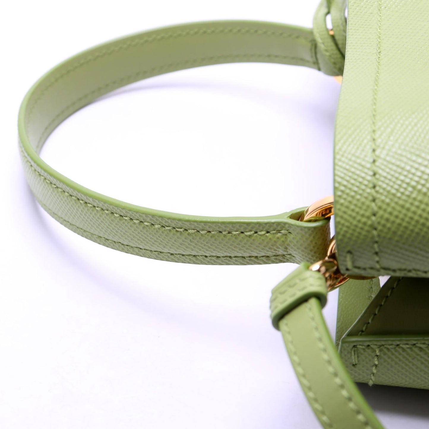 1BA217 Saffiano Cuir Small Panier Bag Green