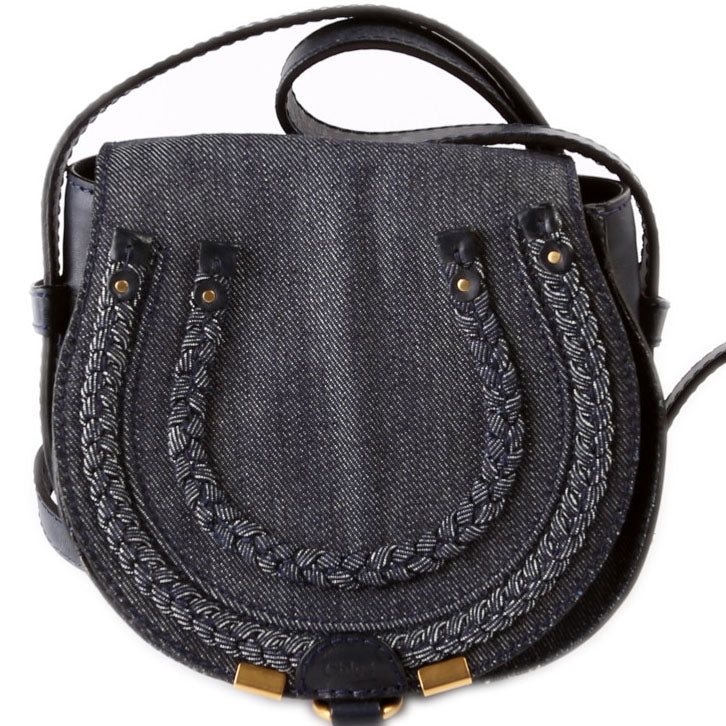 Marcie Saddle Bag Crossbody Small Denim