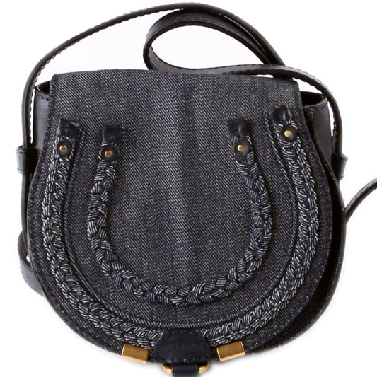 Marcie Saddle Bag Crossbody Small Denim