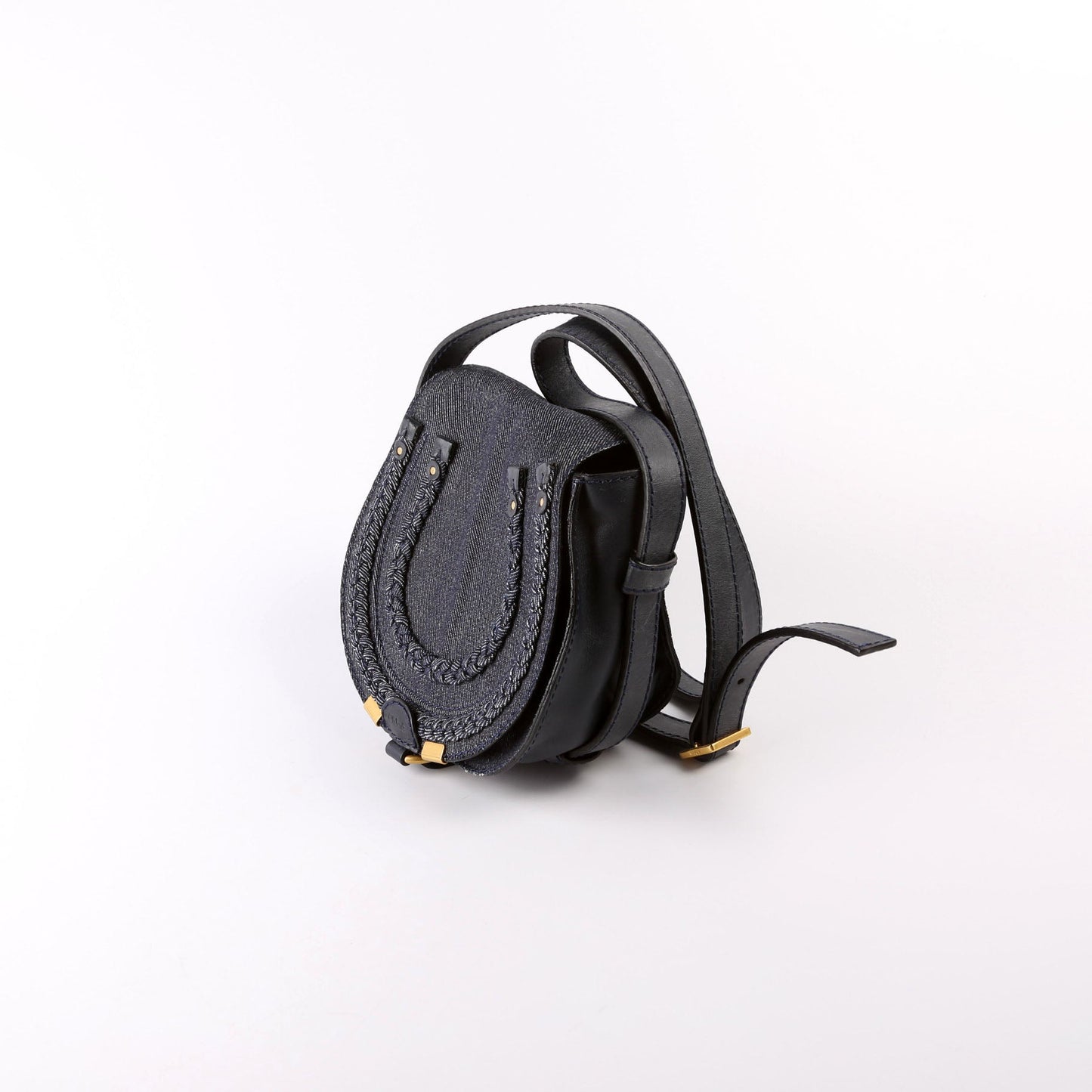 Marcie Saddle Bag Crossbody Small Denim