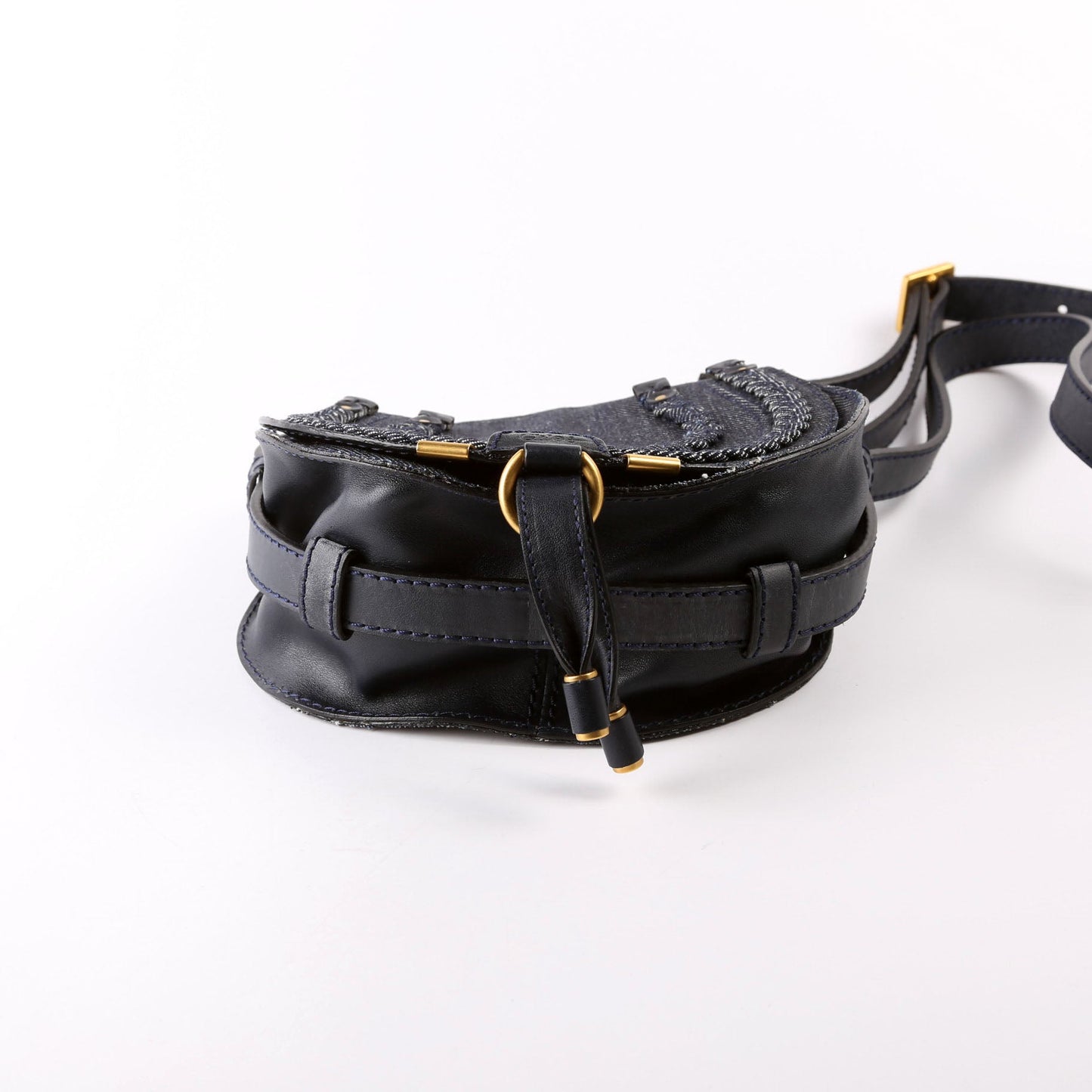 Marcie Saddle Bag Crossbody Small Denim