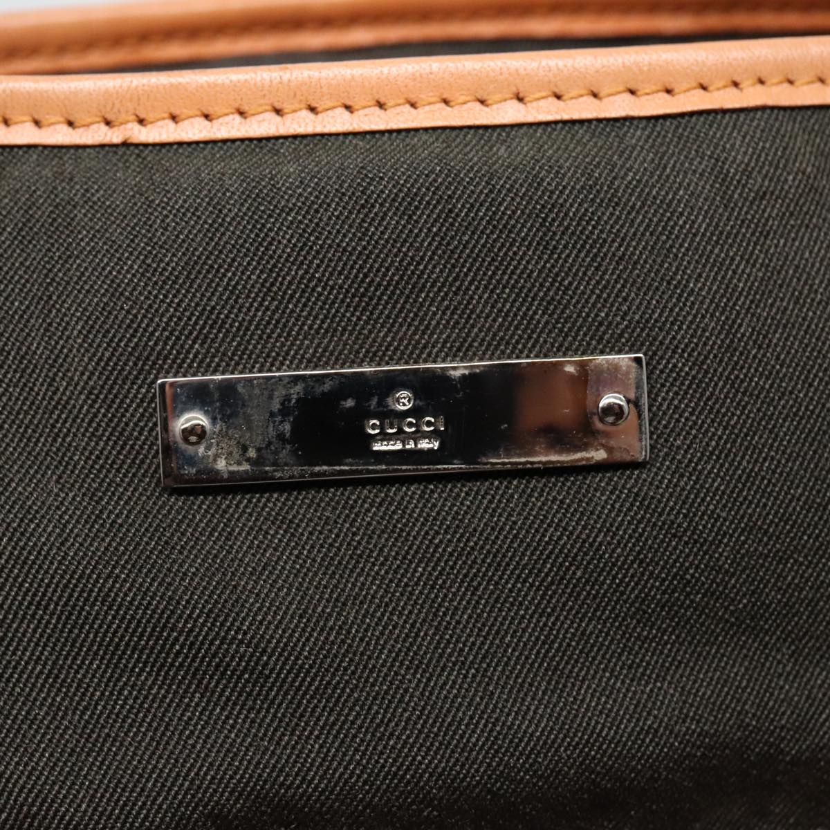 Gucci Khaki Canvas Tote Bag