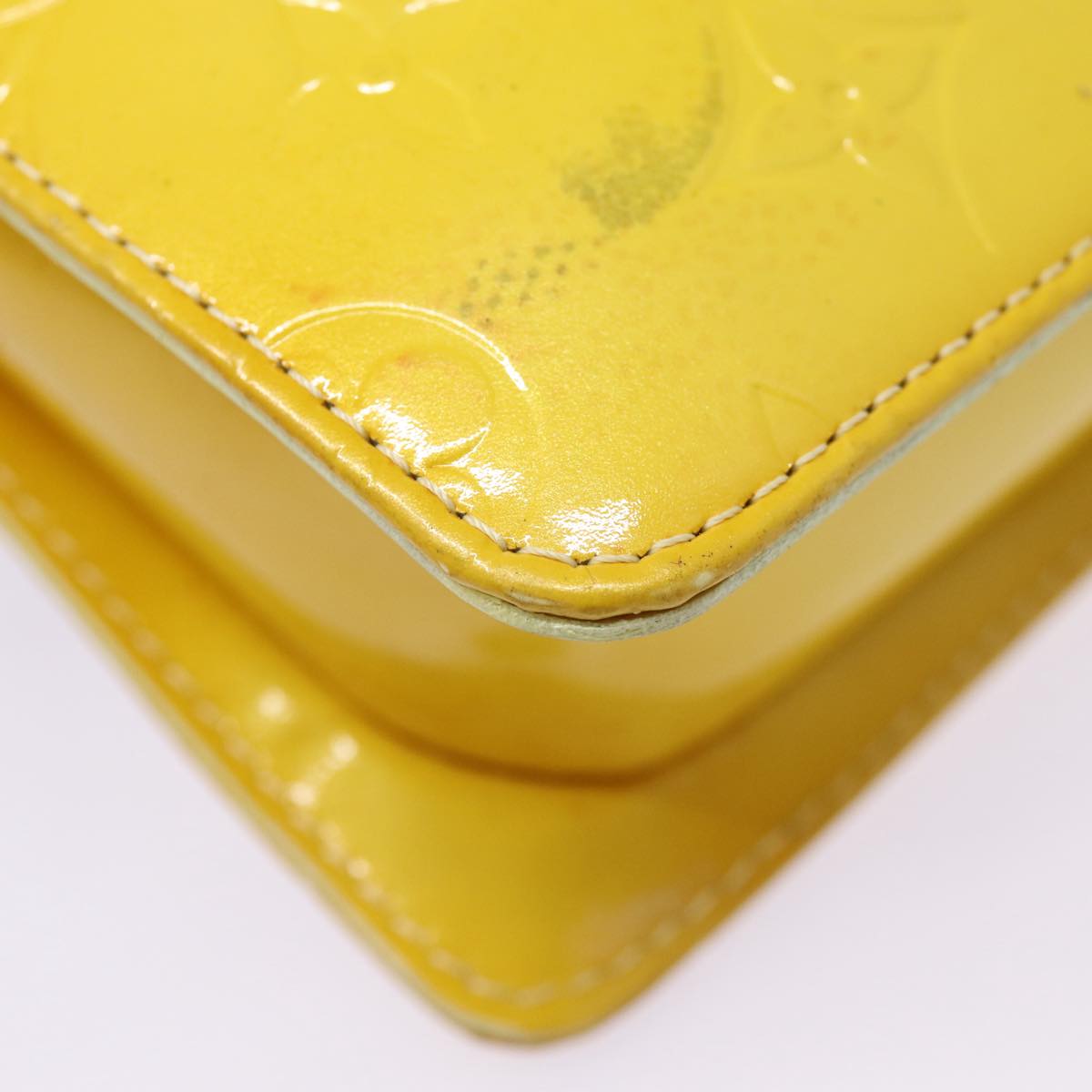 Louis Vuitton Mott Yellow Patent Leather Shoulder Bag