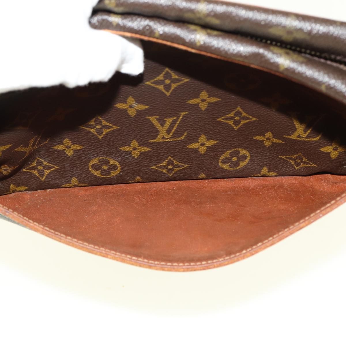 Louis Vuitton Compiegne 28 Brown Canvas Clutch Bag