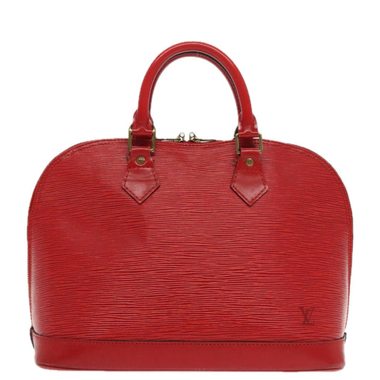 Louis Vuitton Alma Red Leather Handbag