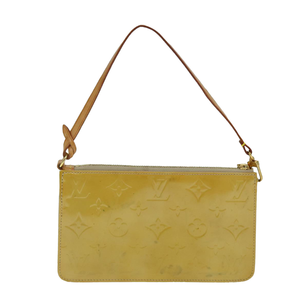 Louis Vuitton Lexington Beige Patent Leather Clutch Bag