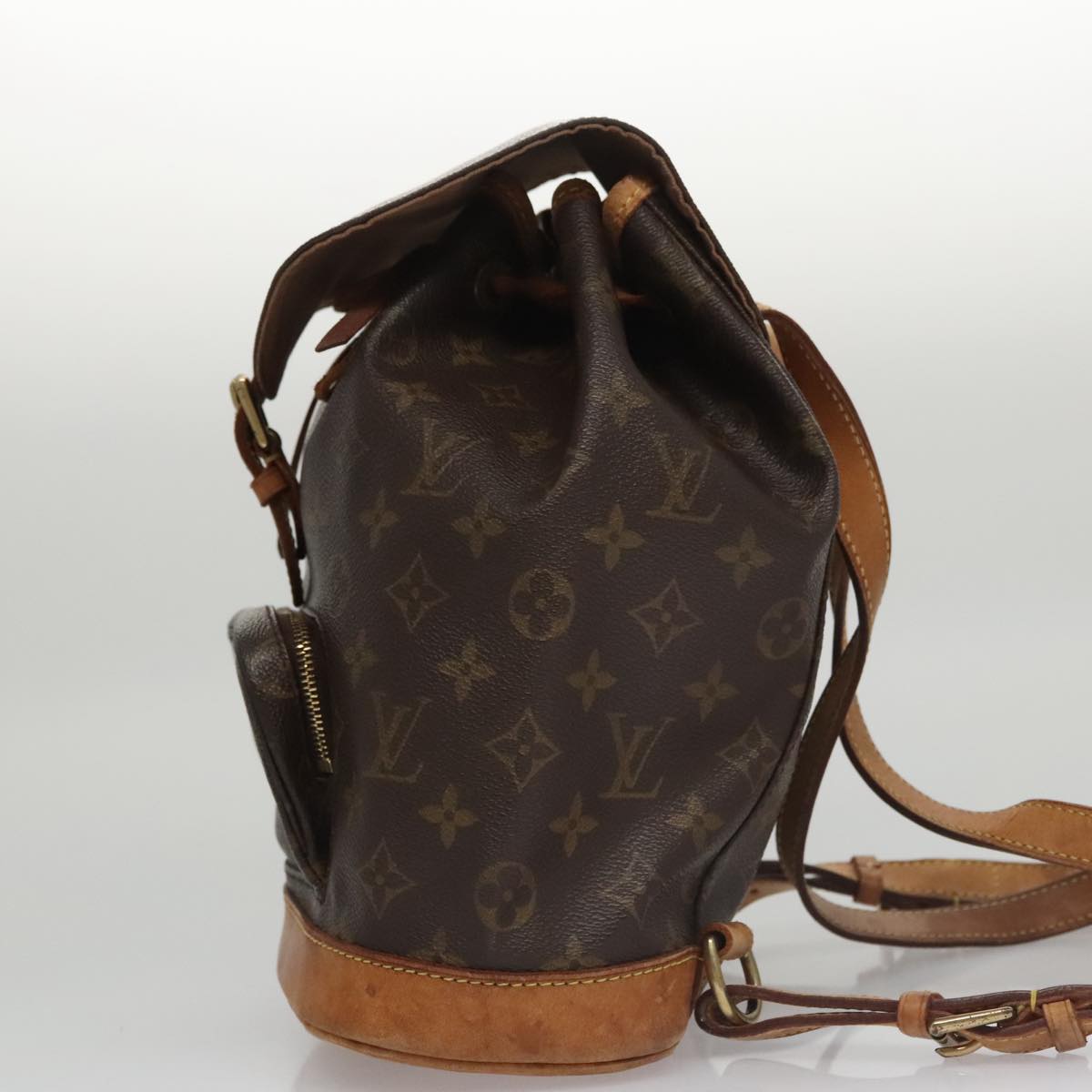 Louis Vuitton Montsouris Mm Brown Canvas Backpack Bag