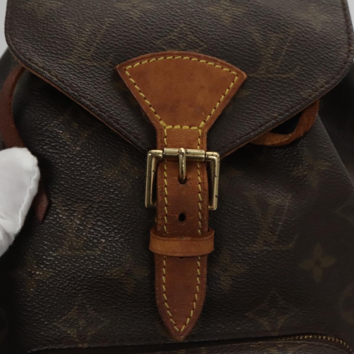 Louis Vuitton Montsouris Mm Brown Canvas Backpack Bag