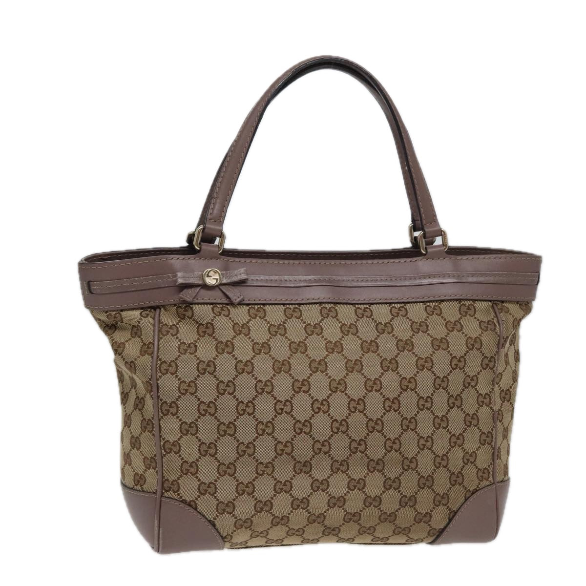 Gucci Mayfair Beige Canvas Tote Bag
