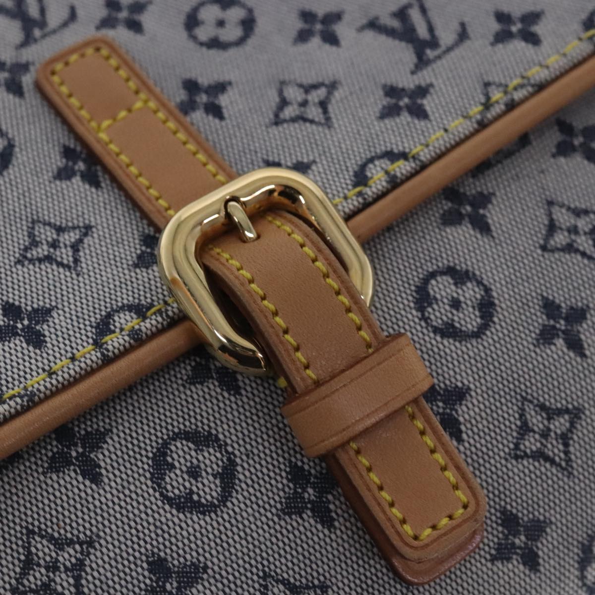 Louis Vuitton Camille Navy Canvas Shoulder Bag
