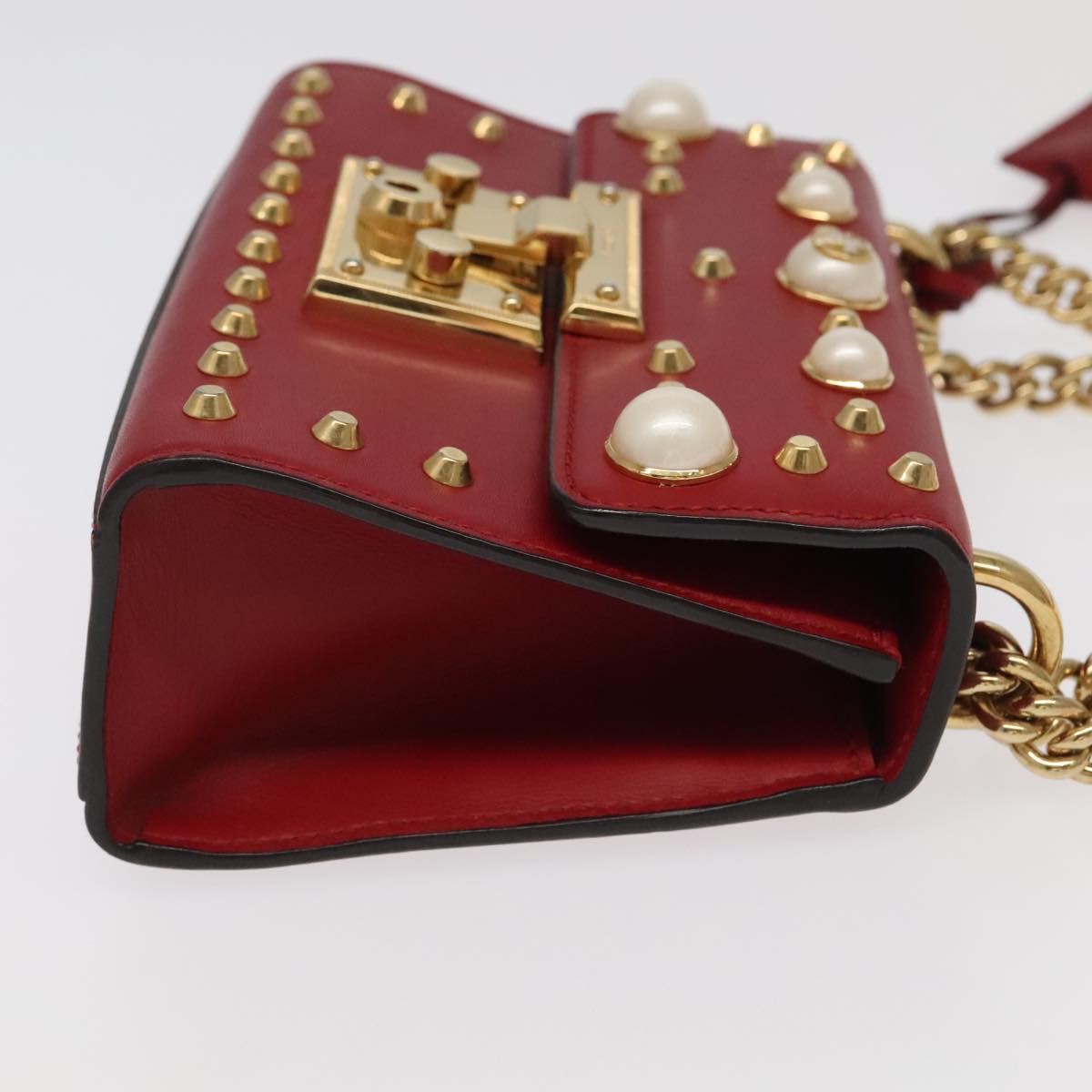 Gucci Padlock Red Leather Shoulder Bag