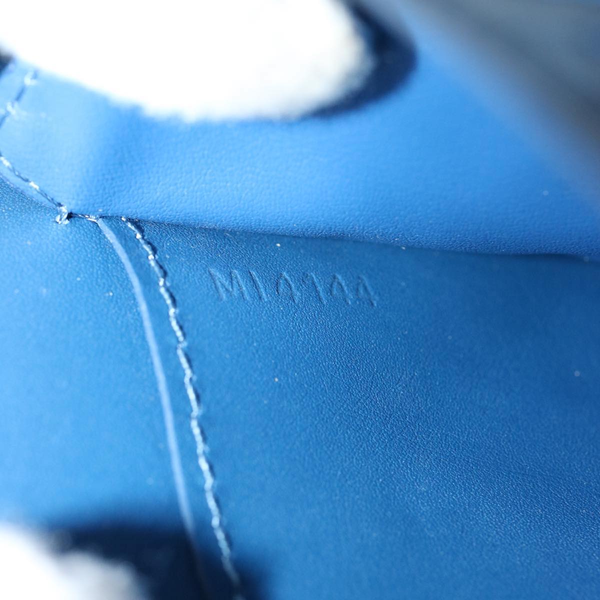 Louis Vuitton Atholl Blue Leather Clutch Bag