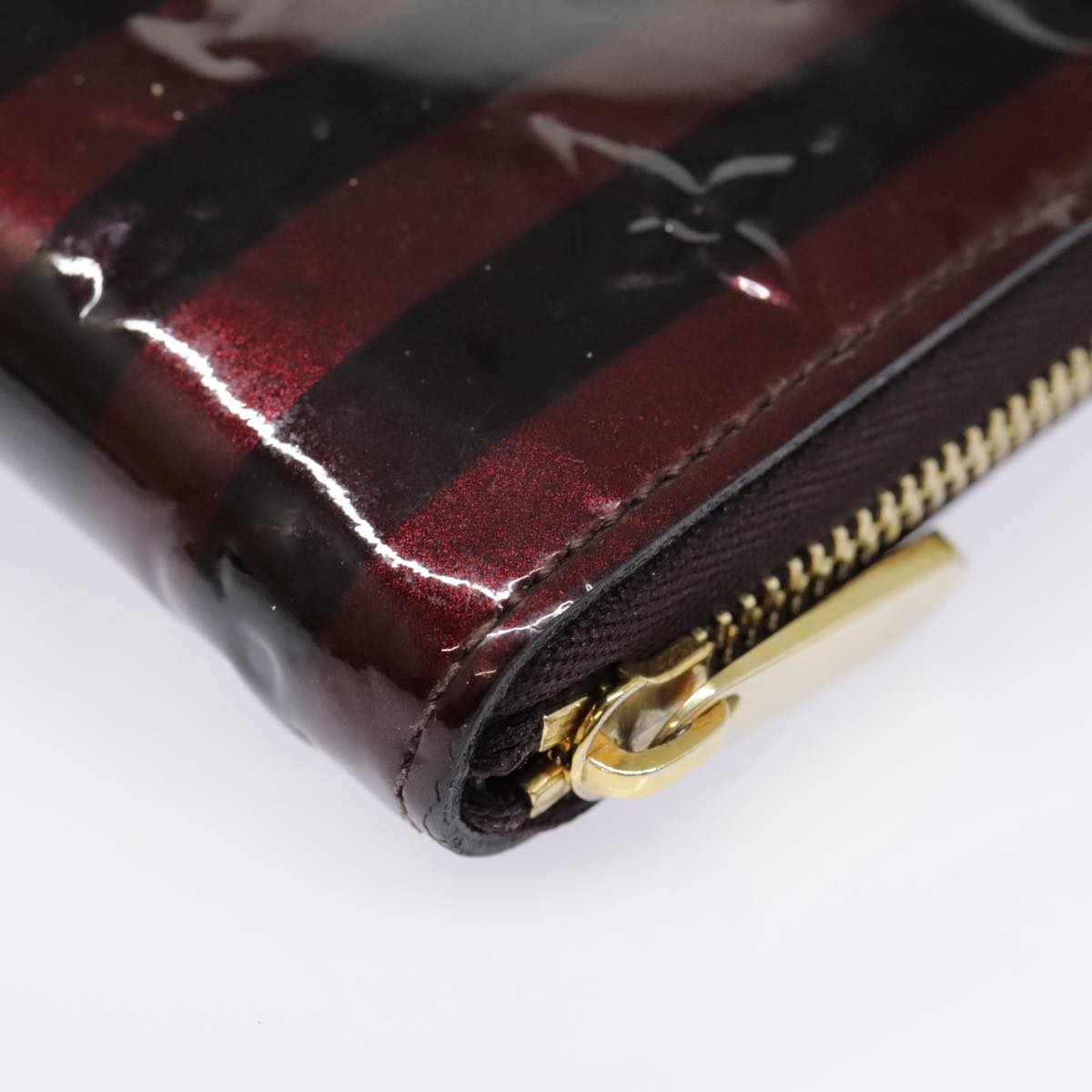 Louis Vuitton Zippy Coin Purse Burgundy Patent Leather Wallet