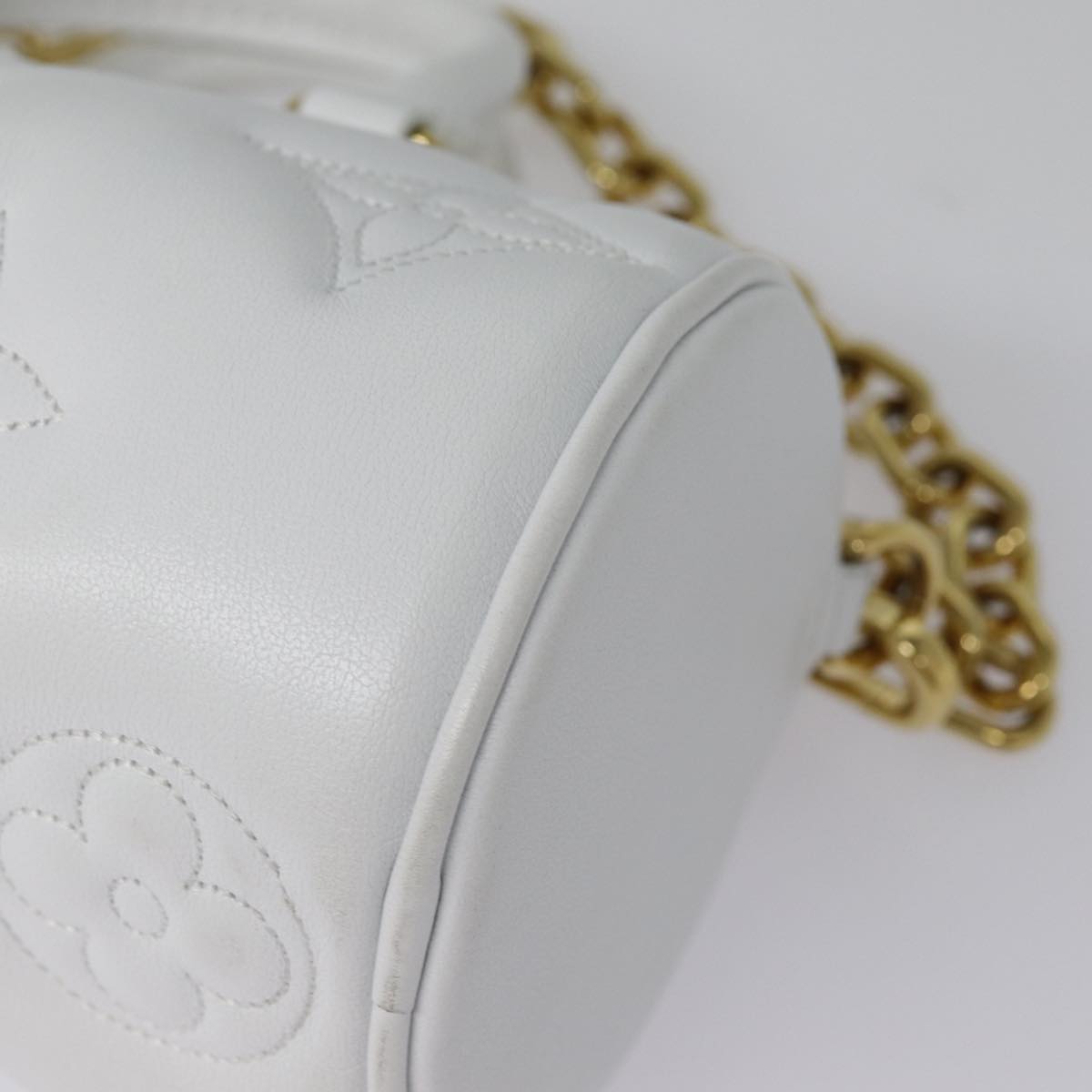 Louis Vuitton Papillon White Leather Handbag