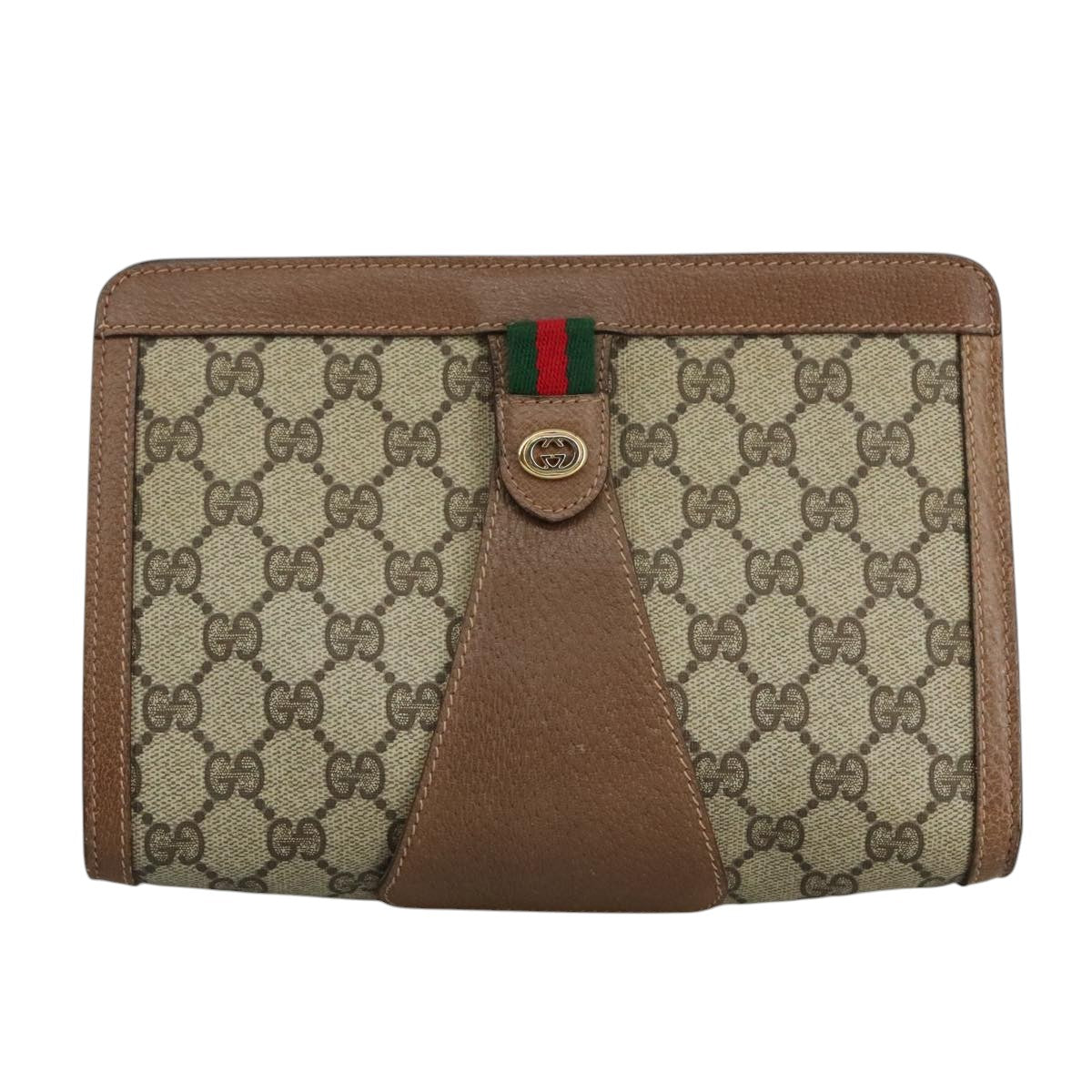 Gucci Gg Canvas Beige Canvas Clutch Bag ()