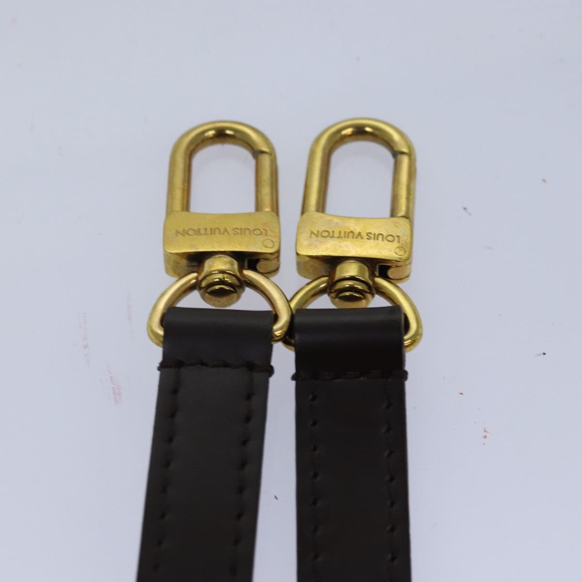 Louis Vuitton Shoulder Strap Brown Leather Bag Jewelry