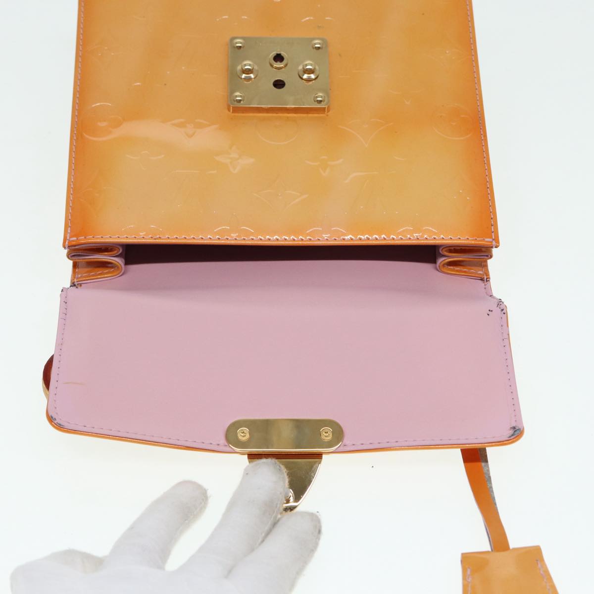 Louis Vuitton Spring Street Yellow Patent Leather Handbag