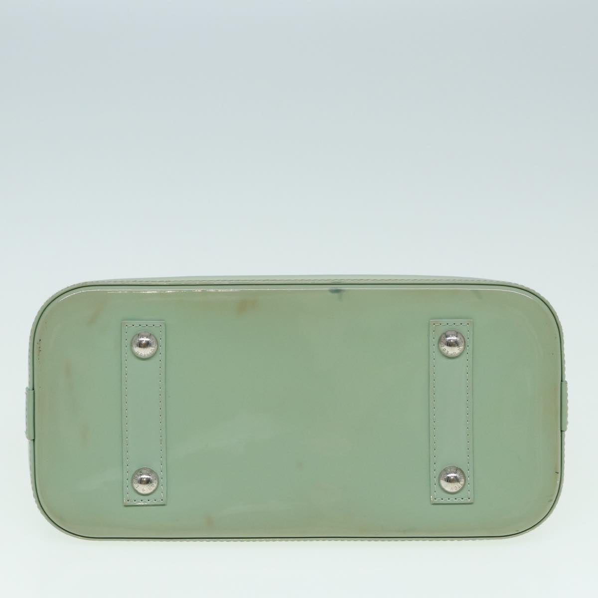 Louis Vuitton Alma Green Leather Handbag