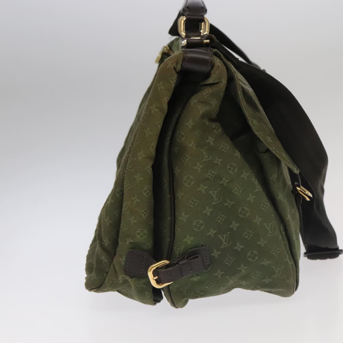Louis Vuitton Denise Khaki Canvas Shoulder Bag