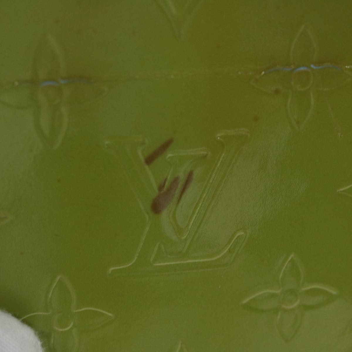 Louis Vuitton Bleecker Green Patent Leather Clutch Bag
