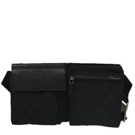 Gucci Belt Bag Black Canvas Shoulder Bag ()