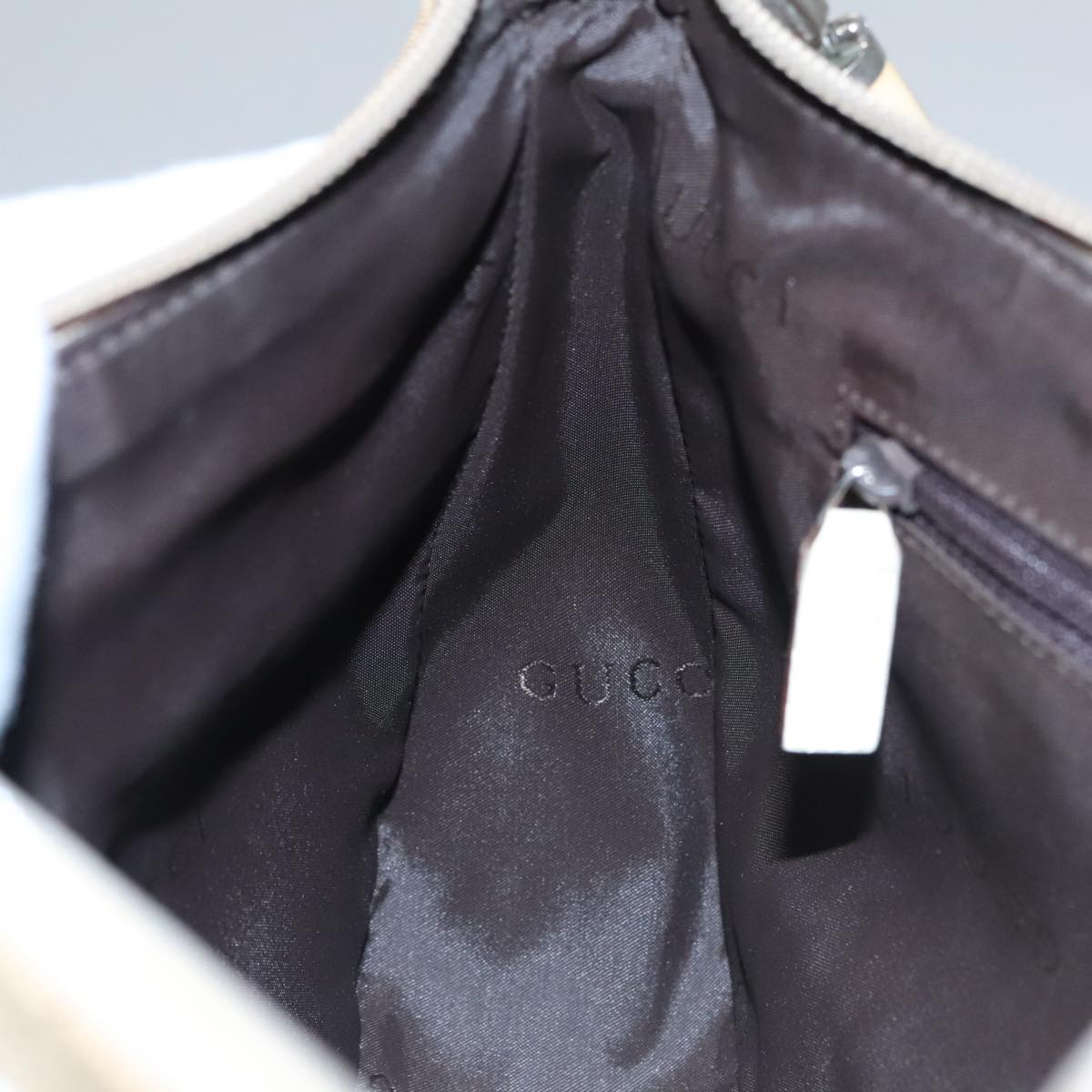 Gucci Bamboo Beige Canvas Shoulder Bag